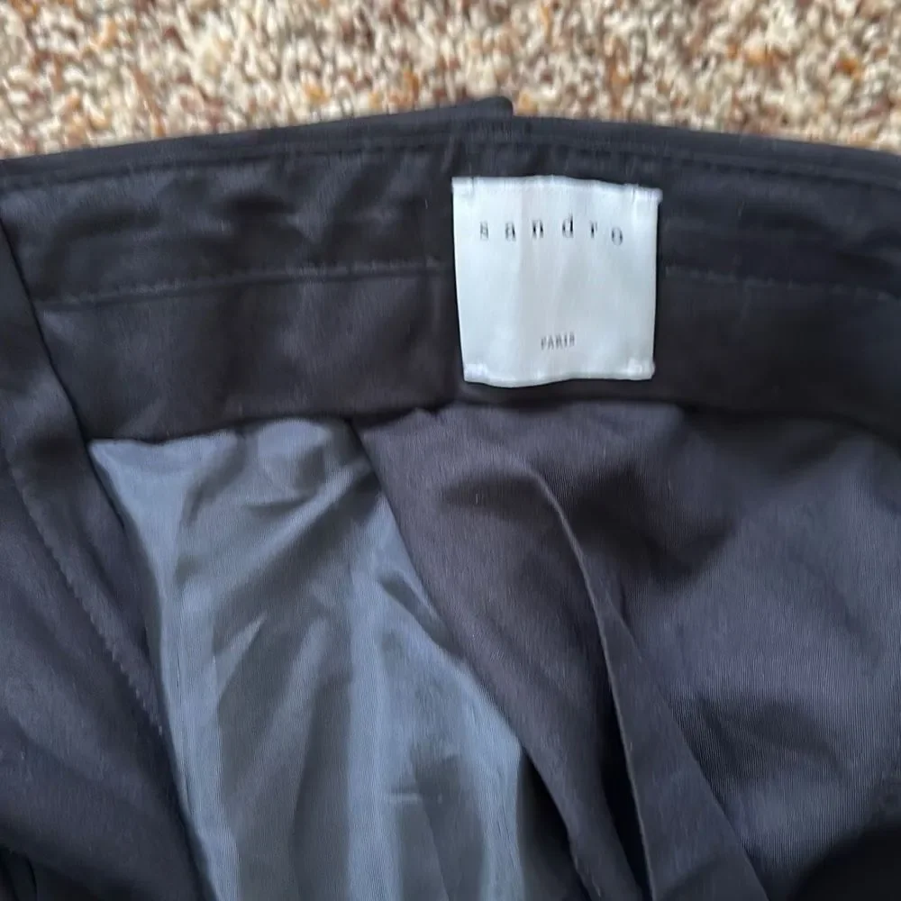 Sandro Classic Suit Pants Black Size 42 - Picture 10 of 10